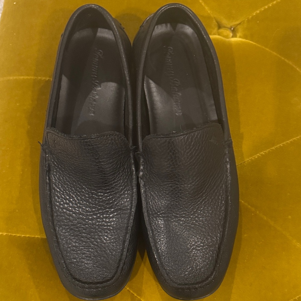 Tommy Bahama Black Leather Men's Loafers